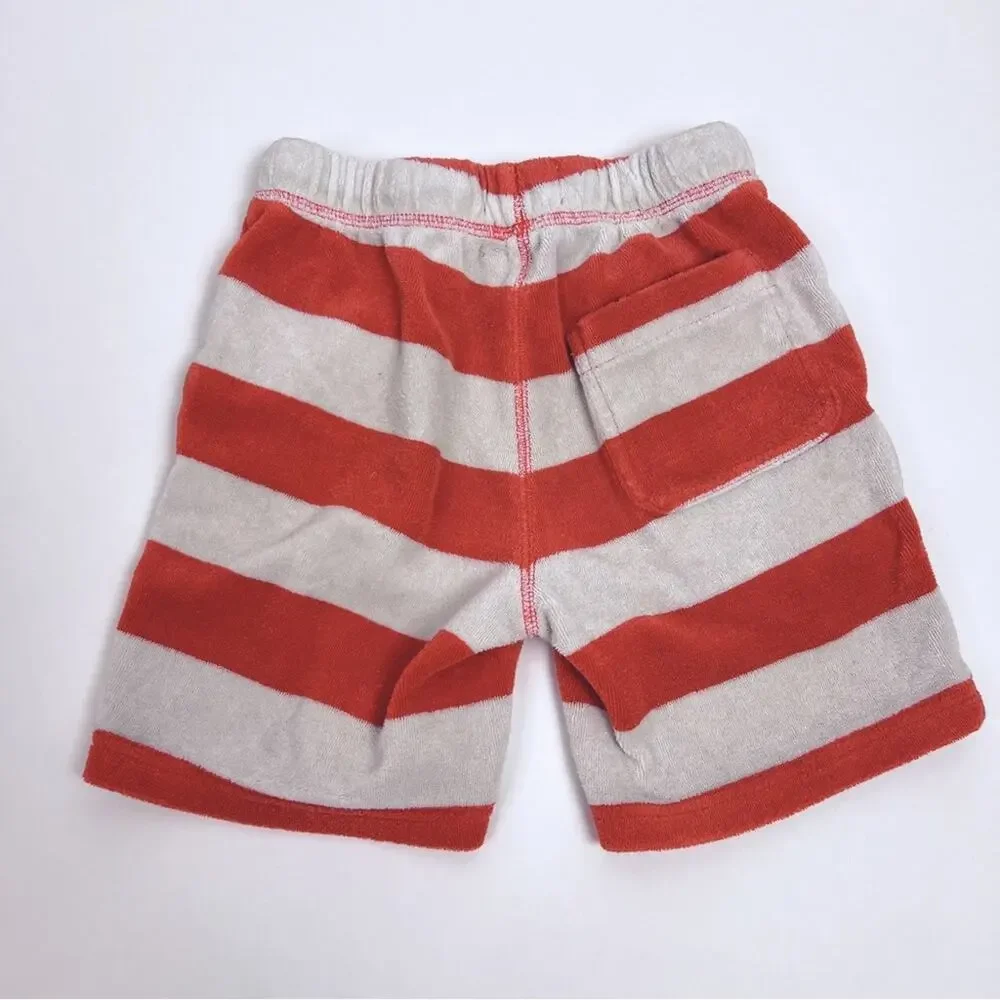 Mini Boden Striped Terry Cloth Board Shorts 5Y - Picture 3 of 6